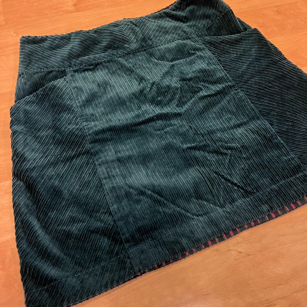 Anthropologie Green Mini Skirt